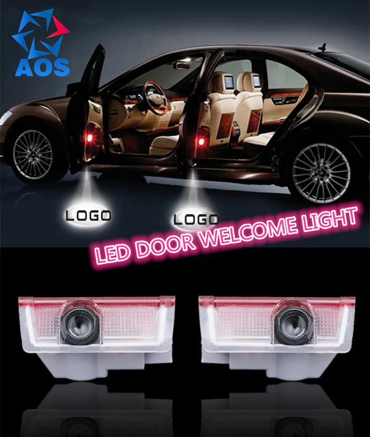 2PCs/set LED Car Door Light Attractive Logo Shadow Light For