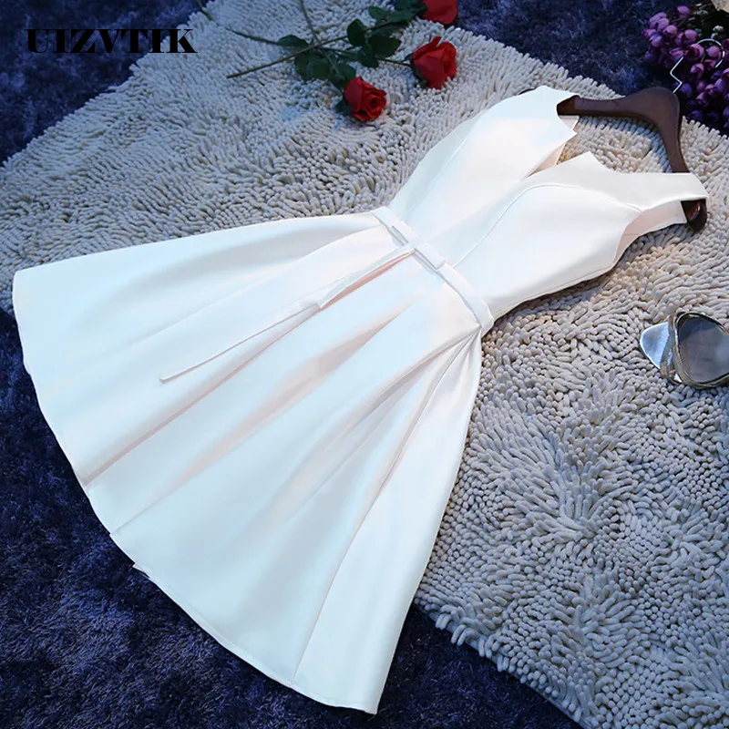 

Bandage White Summer Dress Women 2019 Elegant Wedding Bridesmaid Formal Party Dress Casual Plus Size Slim Solid Mini Dresses 4XL