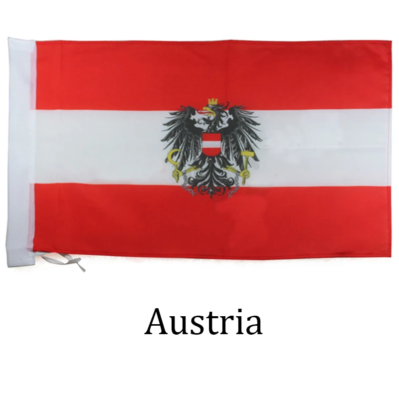 Austria Austrian Flag Double Sided Acrylic Key Ring Large