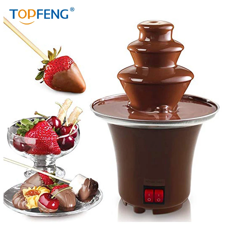 

Free shipping TopFeng New Mini Chocolate Fountain Household Chocolate Melting Machine Electric Heating Chocolate Fountain Home