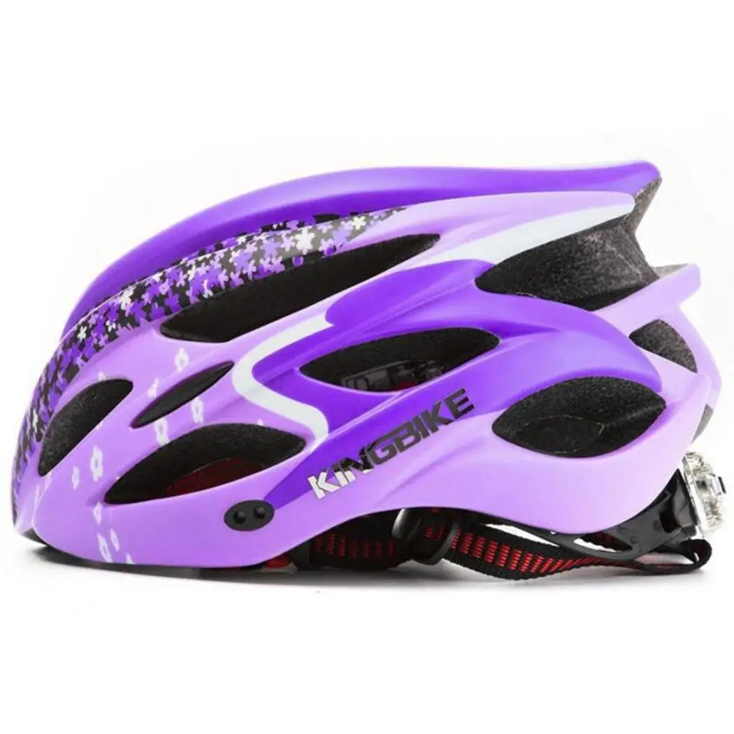 purple bike helmet
