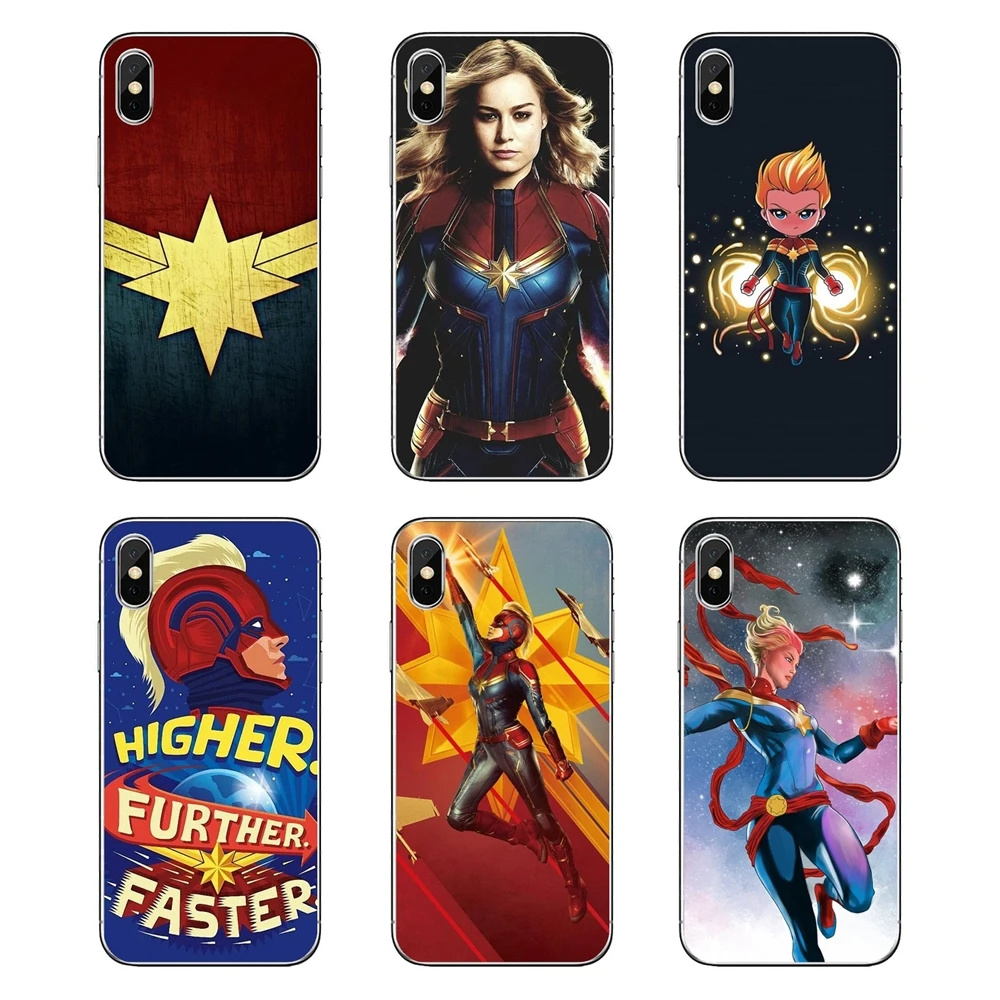 

Soft Transparent Cases Covers Captain Marvel Carol Danvers For Samsung Galaxy Note 8 9 S9 S10 A8 A9 Star Lite Plus A6S A9S