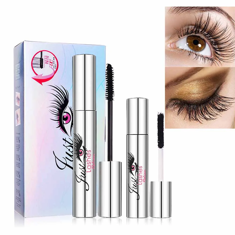 2 Pcs Silk Fiber Mascara Set For Eyelash Extension Professional