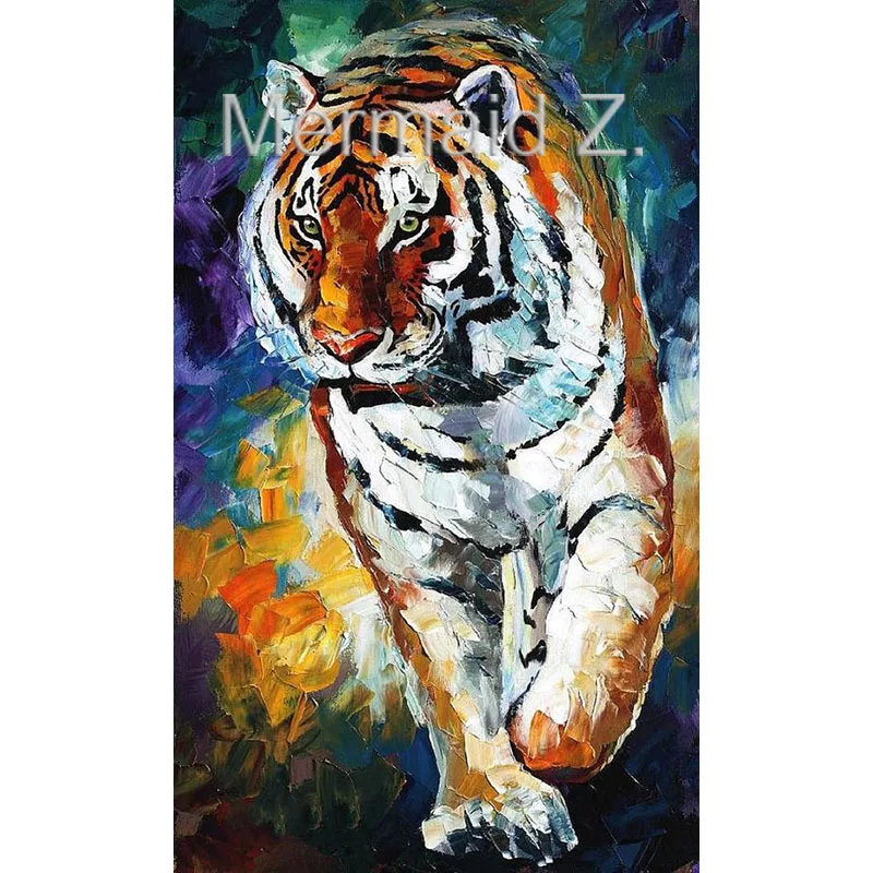 

hand-painted Abstract oil painting Bengal oil painting Tiger wall art wall decor canvas art room decor Home Decoration