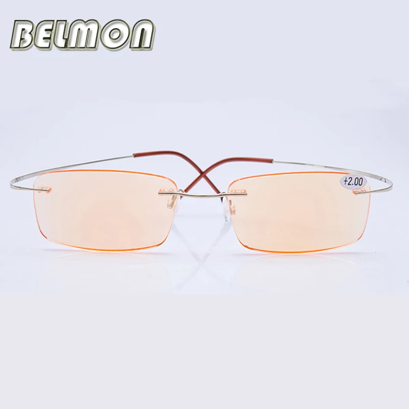 

Pure Titanium Frame Magnetic Reading Glasses Men Women Rimless Super-Light Diopter Presbyopic Glasses +1.0+1.5+2.0+2.5+3.0 RS063