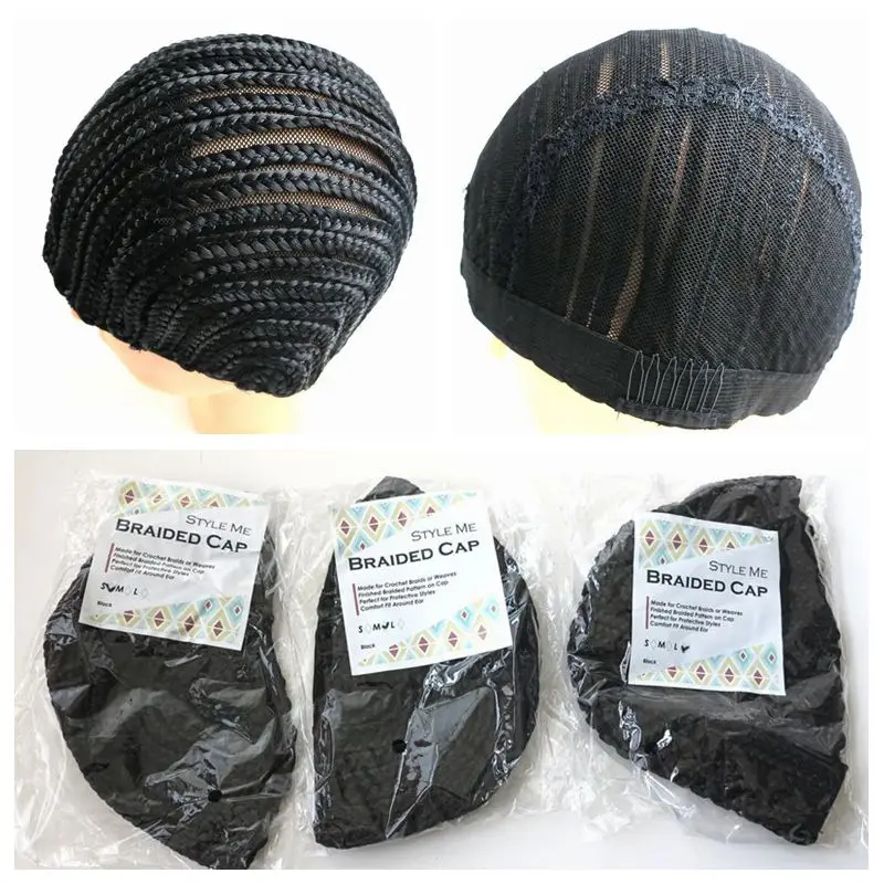 3 Pieces Black Glueless Hair Net Liner Crochet Braid Wig Caps for
