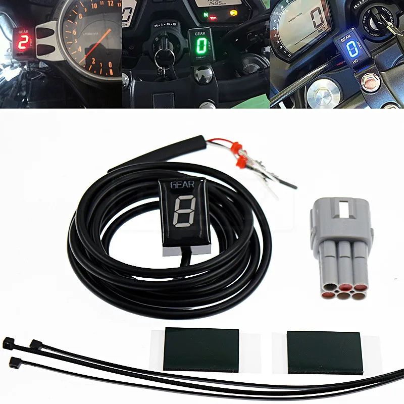 Motorcycle LCD Electronics 6 Speed 1 6 Level Gear Indicator Digital