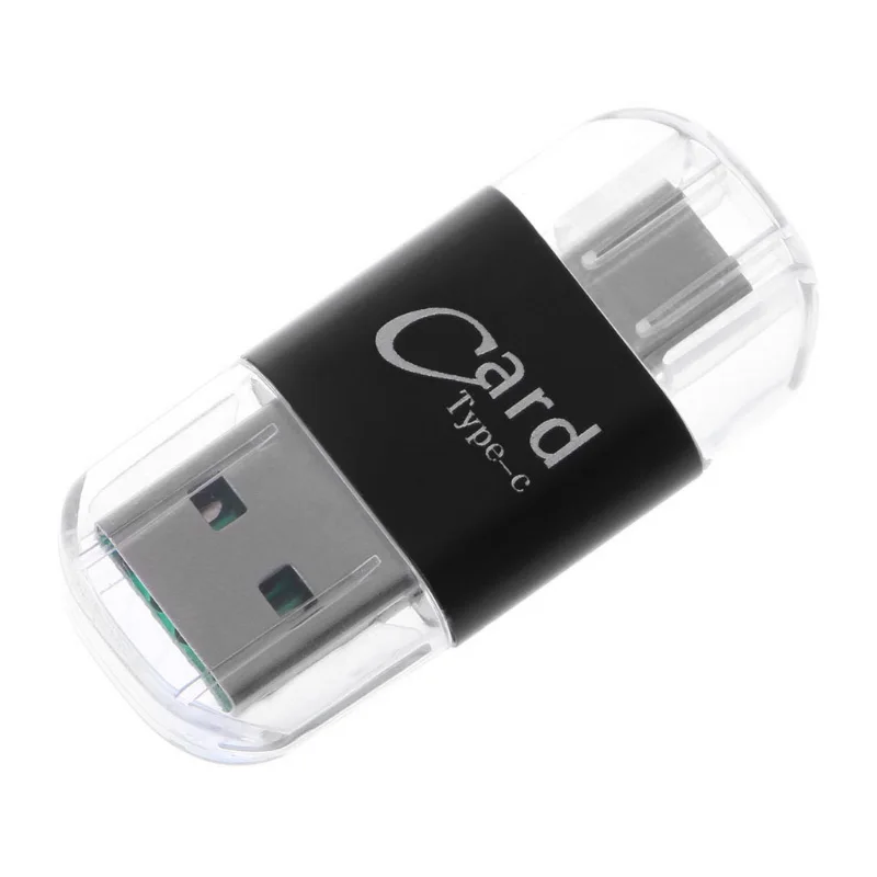 Кардридер Алюминиевый usb type C OTG Micro-SD/TF внешний адаптер для чтения карт памяти для компьютера мобильного телефона