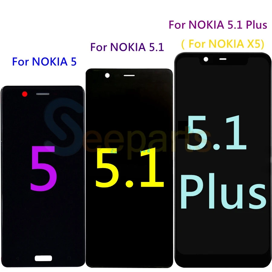 Для Nokia 5,1 ЖК-дисплей сенсорный экран для Nokia 5,1 Plus ЖК 5X5 Замена экрана TA 1024 1027 1044 1053 1008 1030 1109