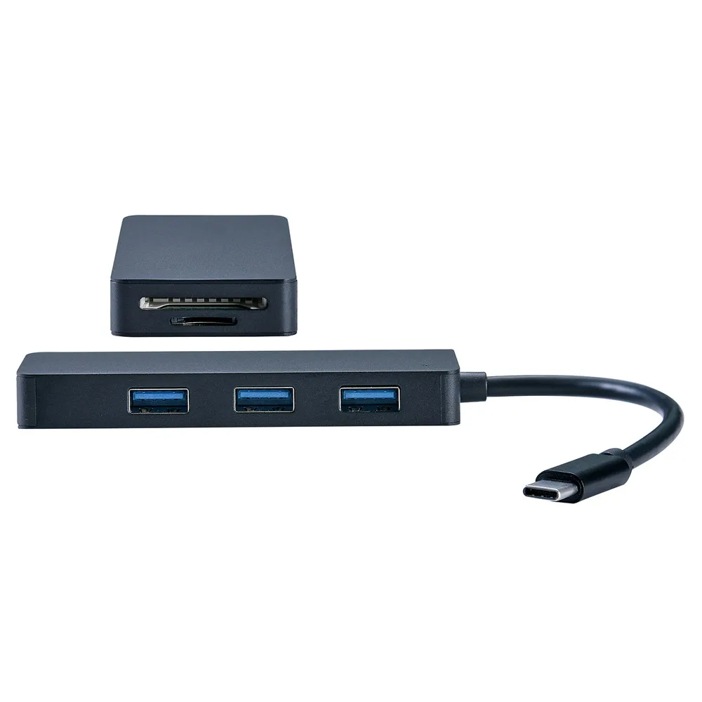 CARPRIE usb хаб высокоскоростной Type C концентратор с SD/TF кардридер Черный алюминиевый