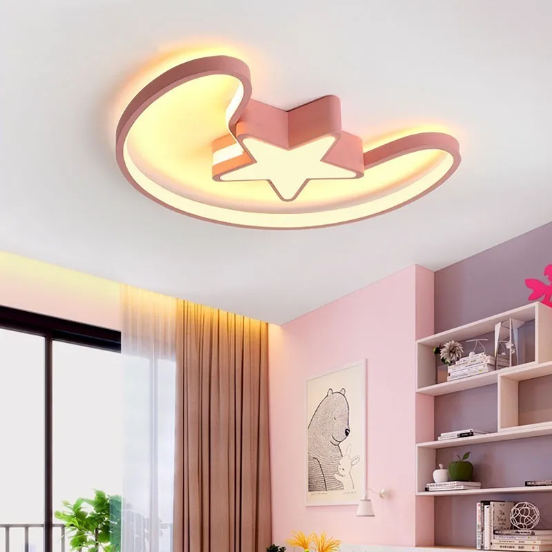 New Design LED Ceiling Light Baby Room Child Star Shape With Remote