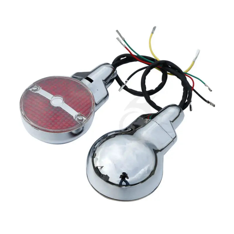 

Bar & Shield Rear LED Turn Signals Red Lens For Harley Electra Glide Road Kin FLSTC 99-17 Touring FLHR FLHTC 01-17