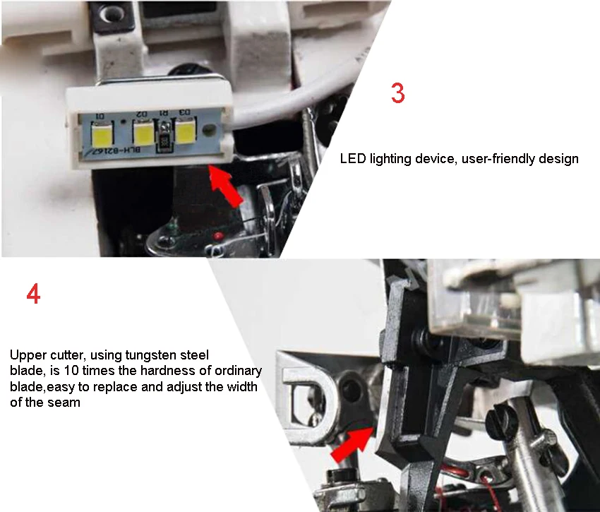 LT2-74, профессиональная бытовая швейная машина, портативная четырехстрочная оверлочная швейная машина с лампой 220 В/110 в 550 Вт 6500 об/мин