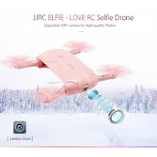 JJRC H37 2017 New ELFIE LOVE Foldable Mini RC Selfie Drone Quadcopter with WiFi FPV HD Camera Altitude Hold RC Helicopter