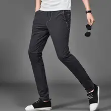 Весна лето большие размеры мужские брюки-Карандаш прямые брюки Карго повседневные тонкие тренировочные брюки стрейч джоггеры тренировочные брюки