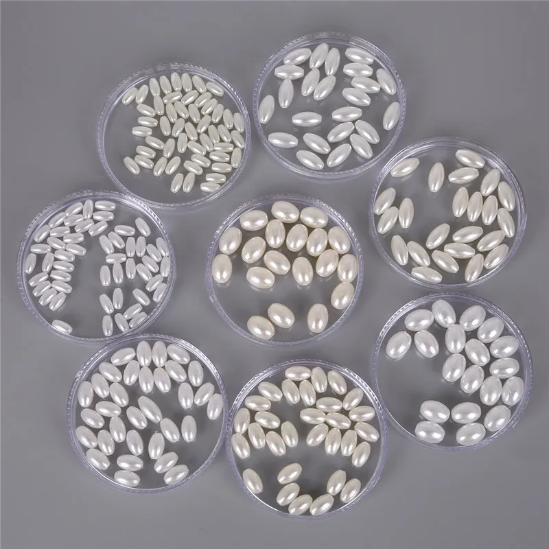 

4x8/6x10/6x12/8x11mm 50-200pcs Oval Pearl Imitation ABS Beads For Jewelry Making Arts Crafts Apparel Sewing Garment Beads DIY