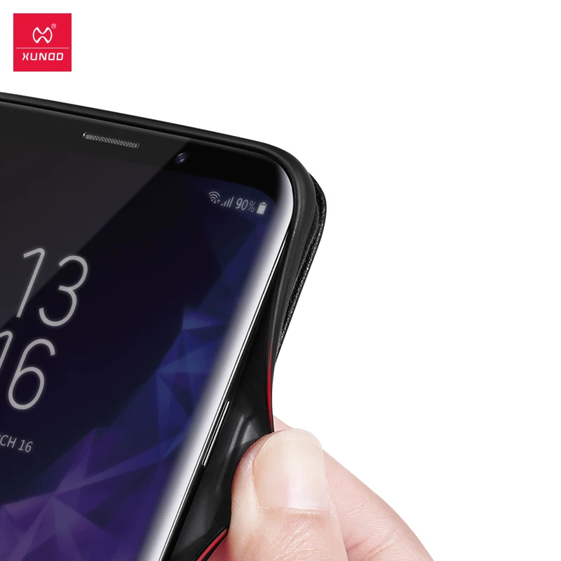 XUNDD для samsung Galaxy S9 Plus S8 Note 8 S7 edge Чехлы кожаные чехол с защитой на 360 градусов кошелек