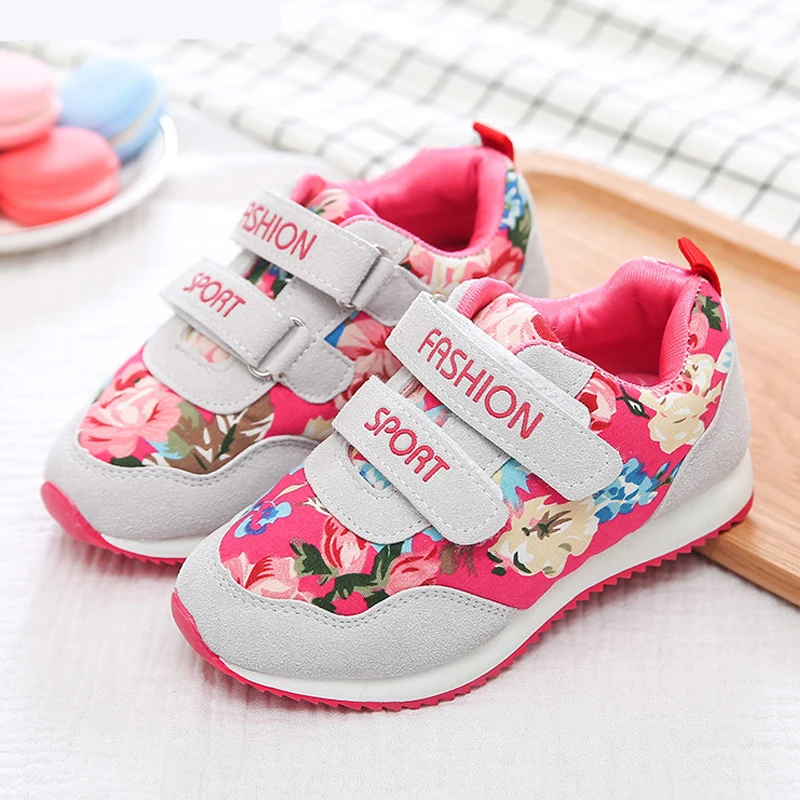 Кроссовки Детские демисезонные из замши с принтом на весну/осень|girls running shoes|sports