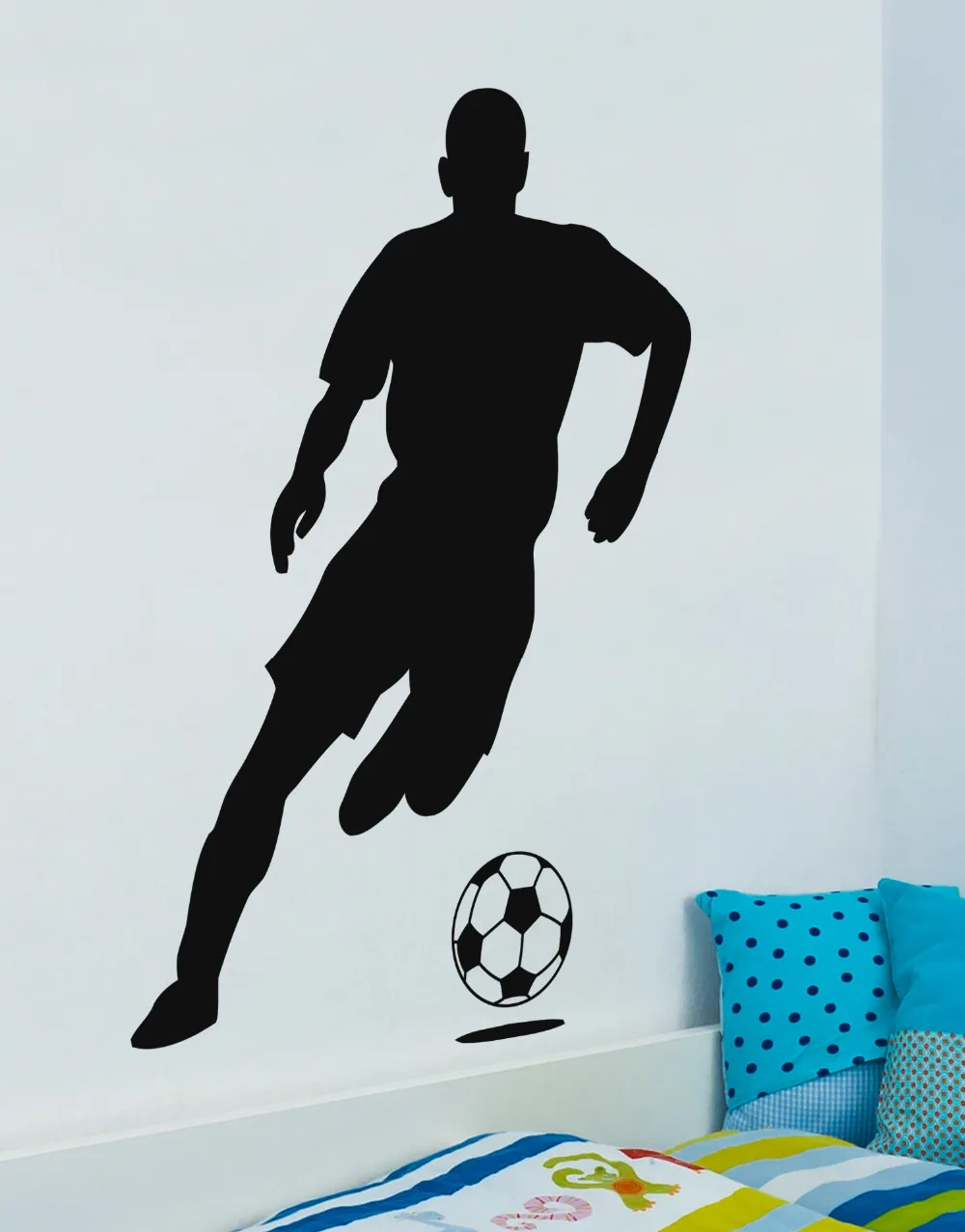 Football Player Wall Decal Soccer Vinyl Wall Sticker Sports GYM Dorm