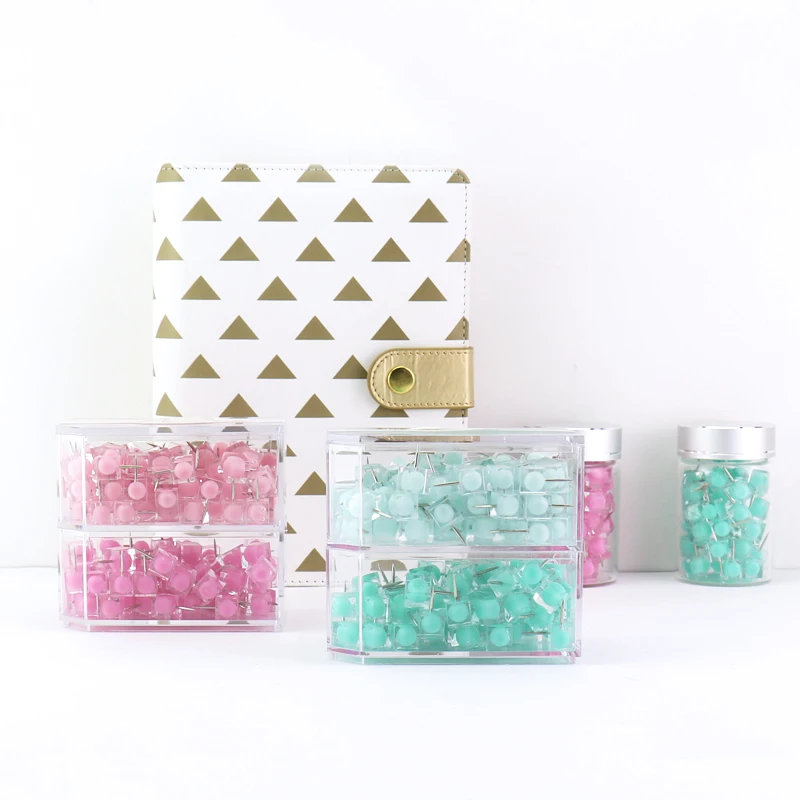 Ball Head Pin jelly Thumb Tacks Marcaron Color Push Pins 80 pcs/box For Cork Board Decorative H0224 push pins