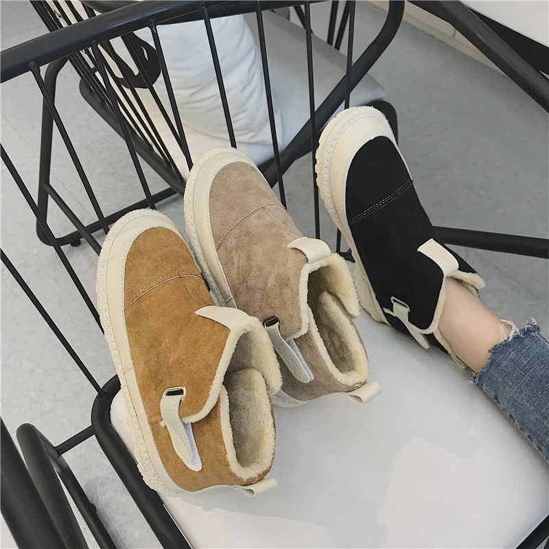 Сапоги женские зимние 2018 новый плюс бархат Теплая обувь модные ботинки Толстые
