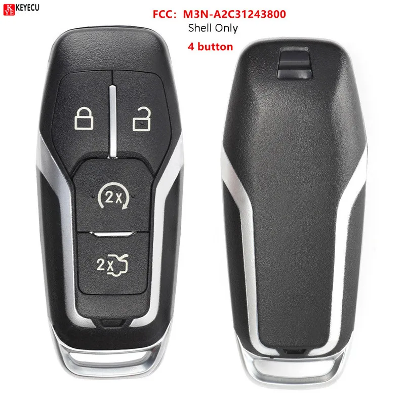 Keyecu умный дистанционный автомобильный чехол для ключей Ford Fusion Mondeo Mustang F 150 Explorer Edge