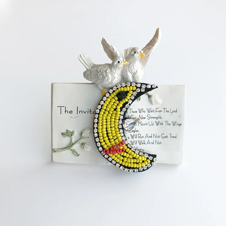 

Rhinestone Moon Patch for Clothing DIY Sewing on Beaded Appliques for Shoes Bags Decorative Beading Crystal Craft Patches