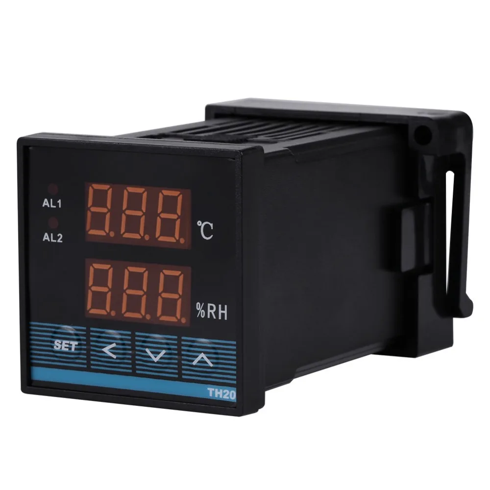 

AC 85-265V LDE Digital Temperature/Humidity Controller Thermostat with Relay Output -19.9 to 80 Celsius