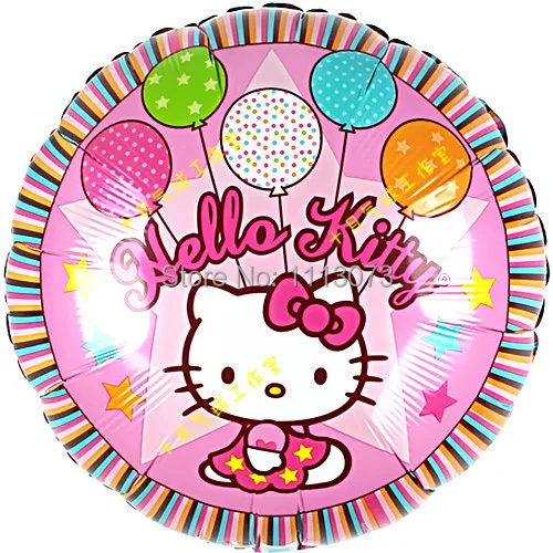1pc/lot Pink Hello Kitty Cat foil balloons birthday decoration wedding