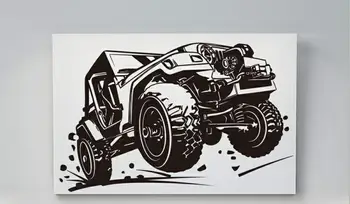 

Hot sell New Off Road vehicle Racing Car wall sticker wallpaper for boy's room decoration