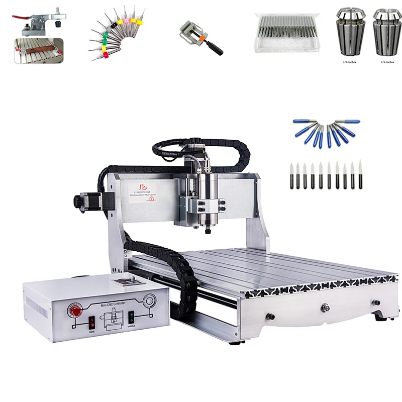 

800W Aluminum Copper steel carving Cutting Milling Drilling engraving machine wood CNC 6040 Manufacturer