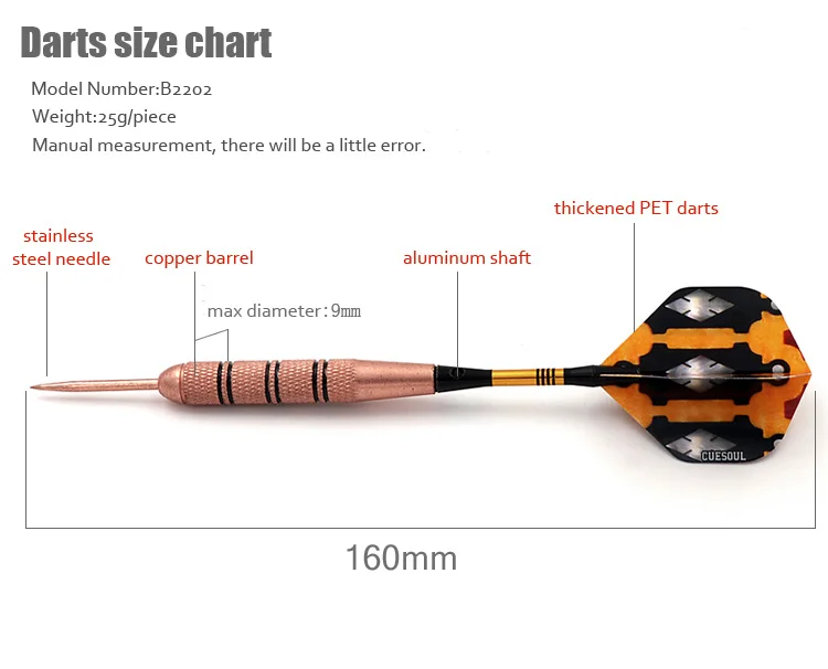 CUESOUL Professional сталь Совет латунные бочки никель посадки дартс набор с Сумка для дартс, подарок