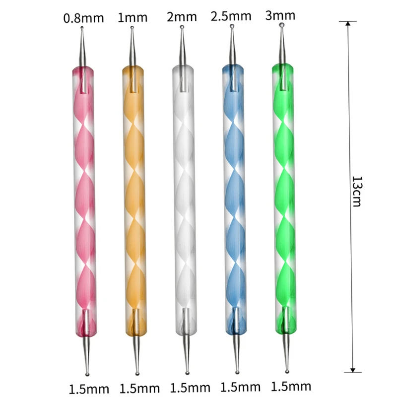 1 шт. макияж 2 способа вихревой марбелизирующей стали Dotting Pen Профессиональный