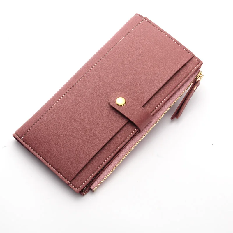 

Long Solid Luxury Brand Woman Wallets Fashion Hasp Leather Wallet Female Purse Clutch Money Woman Wallet Coin Purse bag