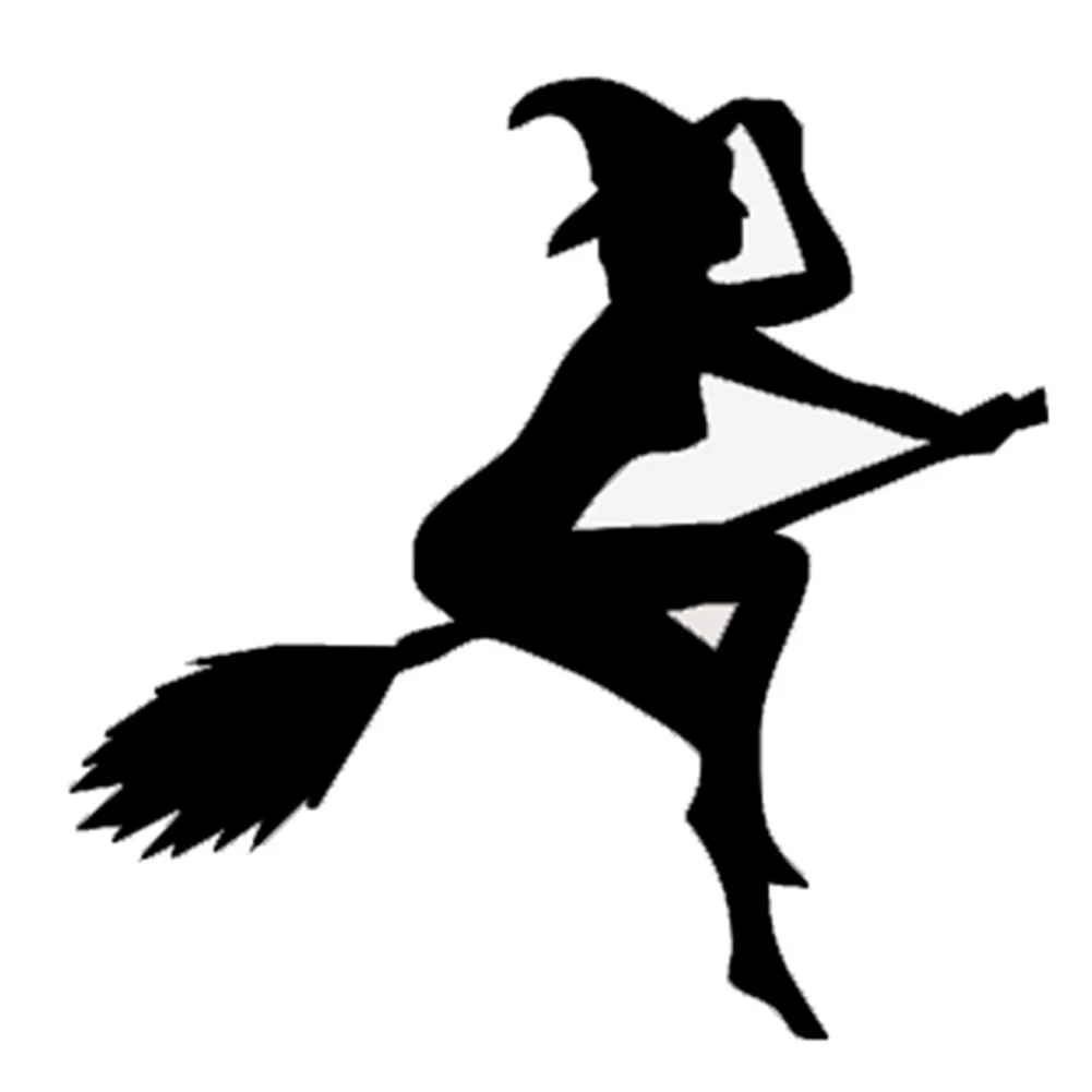 12*11.4cm funny Sexy Witch Lady Car Stickers Decals 2018 New Practical Car Styling Accessories