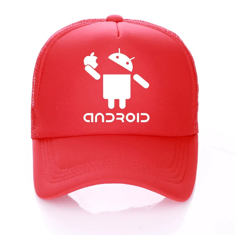 Android летние грузовые шапки для мужчин и детей забавная Бейсболка крутая хипстерская Стильная мужская дышащая шляпа от солнца Кепка с логотипом на заказ - Цвет: 19