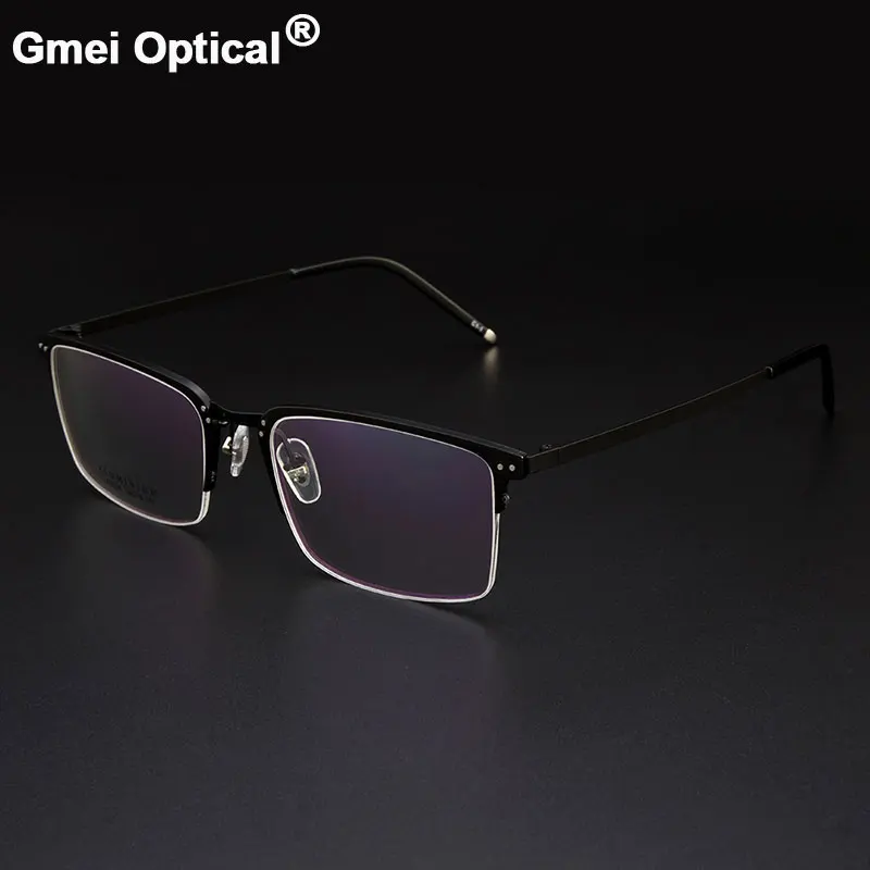 

Gmei Optical Titanium Alloy Half-Rim Presciption Eyeglasses Frames For Men & Women's Hyperopia Spectacles Myopia Eyewear LF2028