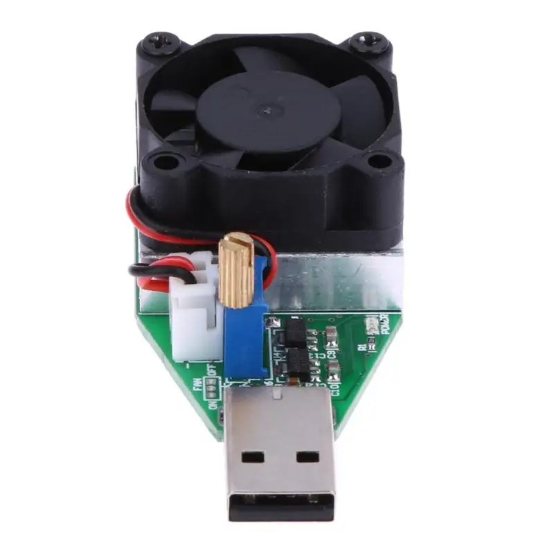 USB электронный нагрузочный резистор постоянного тока Мобильный измеритель мощности Регулируемая емкость с вентилятором 15 Вт RD промышленного класса