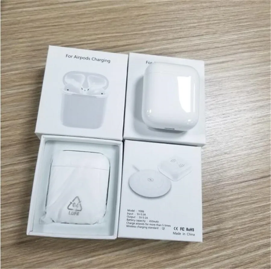 Bater/ía Integrada Carga Inalambrica Caso Reemplazo para Auriculares Inal/ámbricos No bot/ón de sincronizaci/ón POWVANU de Carga para Air-pods Compatible con Todas Las Almohadillas