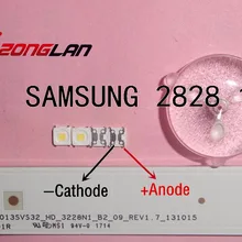 100 шт Для SAMSUNG светодиодный ТВ Приложение подсветка флип-чип 3255 1,5 Вт 3 в 2828 холодный белый Светодиодный ЖК-Телевизор подсветка SPBWH1322S1KVC1BIB