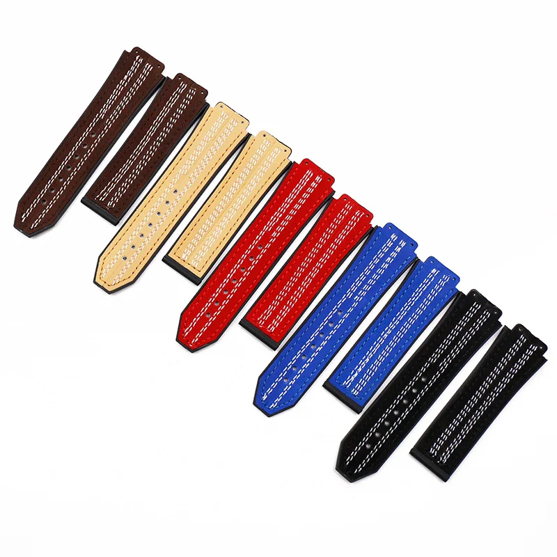 Rubber strap men's watch accessories leather strap female buckle for HUBLOT big explosion series 19mmx25mm waterproof bracelet Rubber strap men's watch accessories leather strap female buckle for HUBLOT big explosion series 19mmx25mm waterproof bracelet