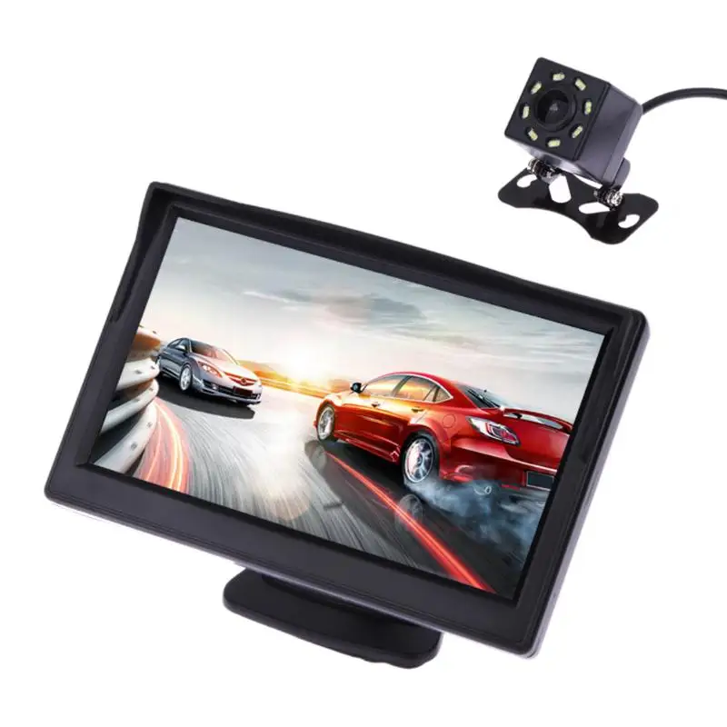

VODOOL 5 Inch TFT LCD Rear View Display Monitor Waterproof Night Vision Reversing Backup Rearview Camera Quality Car Monitors