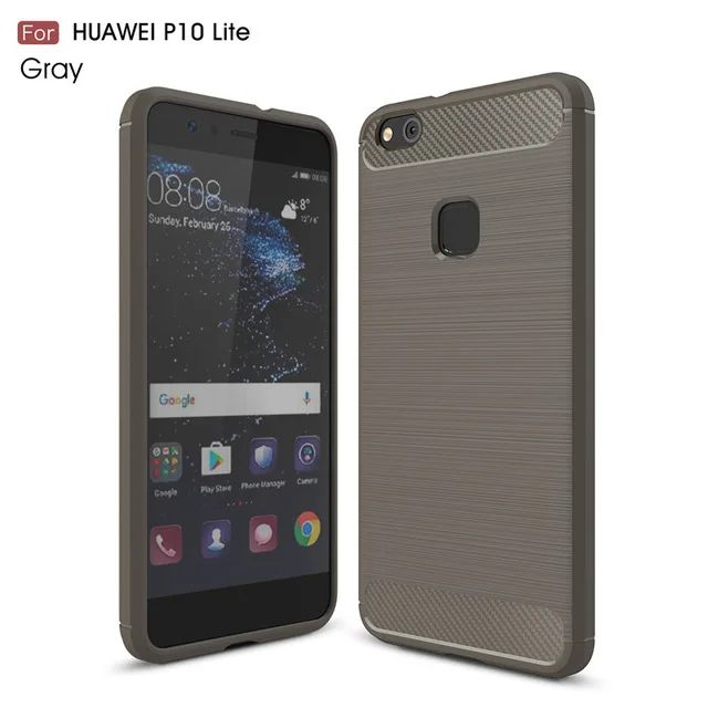 Huawei P10 Lite чехол huawei P10 Lite чехол TOMKAS модный силиконовый чехол для телефона s для huawei P10 Lite TPU текстура углеродного волокна