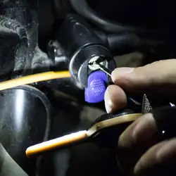 Мини ABS фонарик светодиодный в пластиковом корпусе съемное крепление Батарея 2 режимов фонарик для ключей Форма Torch light люмен