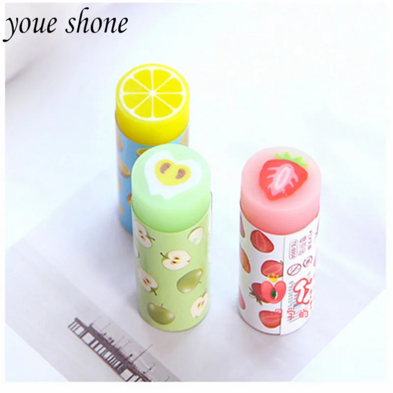 

1PCS Fruit Erasers Korea Stationery Cute Creative eraser for pencil Candy Color Rubbers Primary Children's prize student Supplie