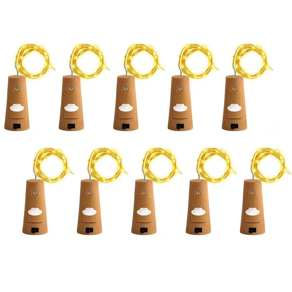 Garrafa de Vinho Festa de Casamento de Natal Luz em Forma de Cortiça para Casa String Peça Incluído Baterias Lâmpadas Rolha Led Luz 50