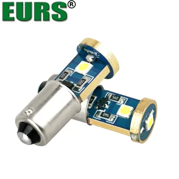 

EURS 2PCS 1156 BA9S 3SMD 3030 AC12V CANBUS LED Motorcycle Car Clearance Lights Reverse Lamp Daytime Running Light white Color