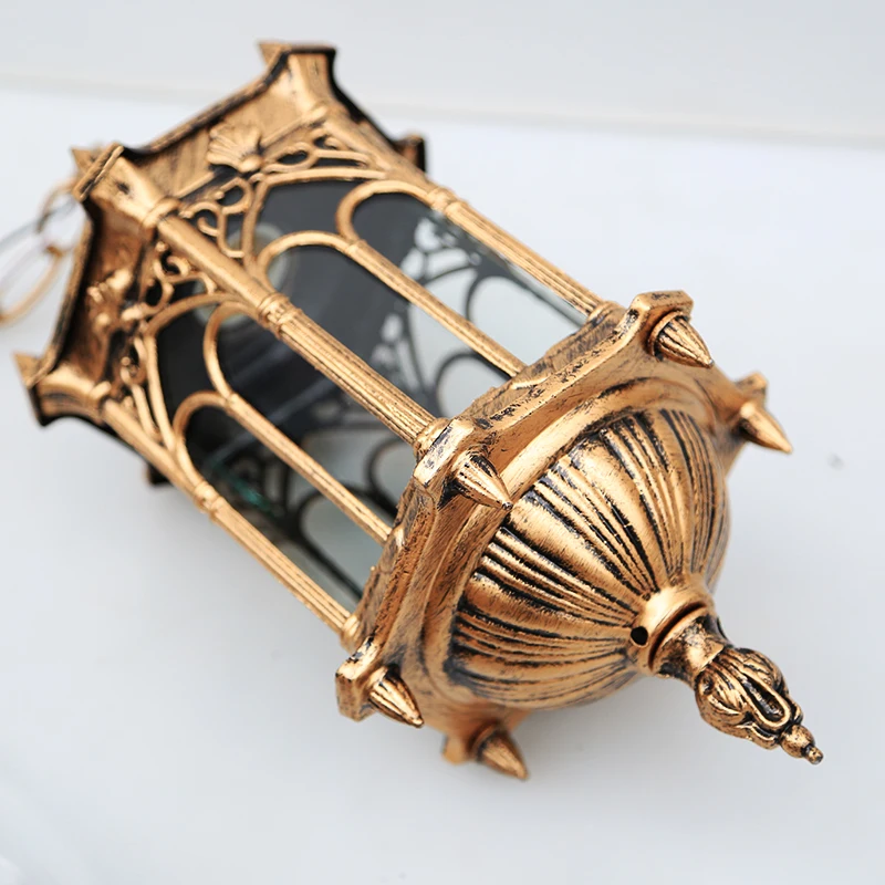 Europe Creative Outdoor Pendant Lights Bronze Painted Luminaire Suspendu Residential Hotel Community Balcony Parlor Lamps