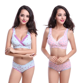 

Plus Size Maternity Nursing Bra Set Breastfeeding Bra For Pregnant Pregnancy Nurse Wear Gravida Intimate Lingerie Underwear