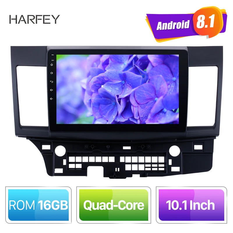 

Harfey 10.1" GPS Navi Stereo for 2008-2015 Mitsubishi Lancer-ex HD Touchscreen Android 8.1 car multimedia player with Bluetooth